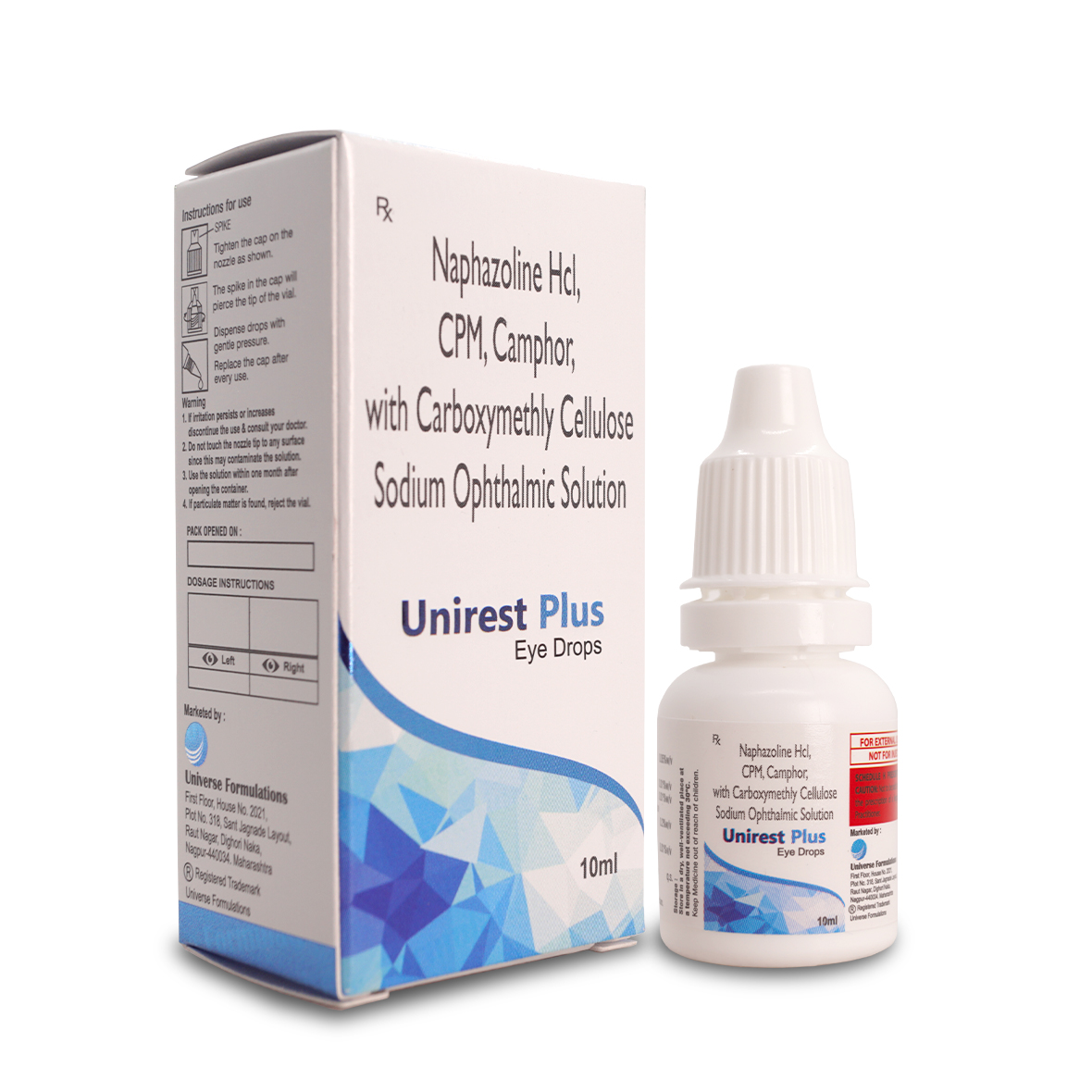 Unirest Plus — side pack view by Universe Formulations