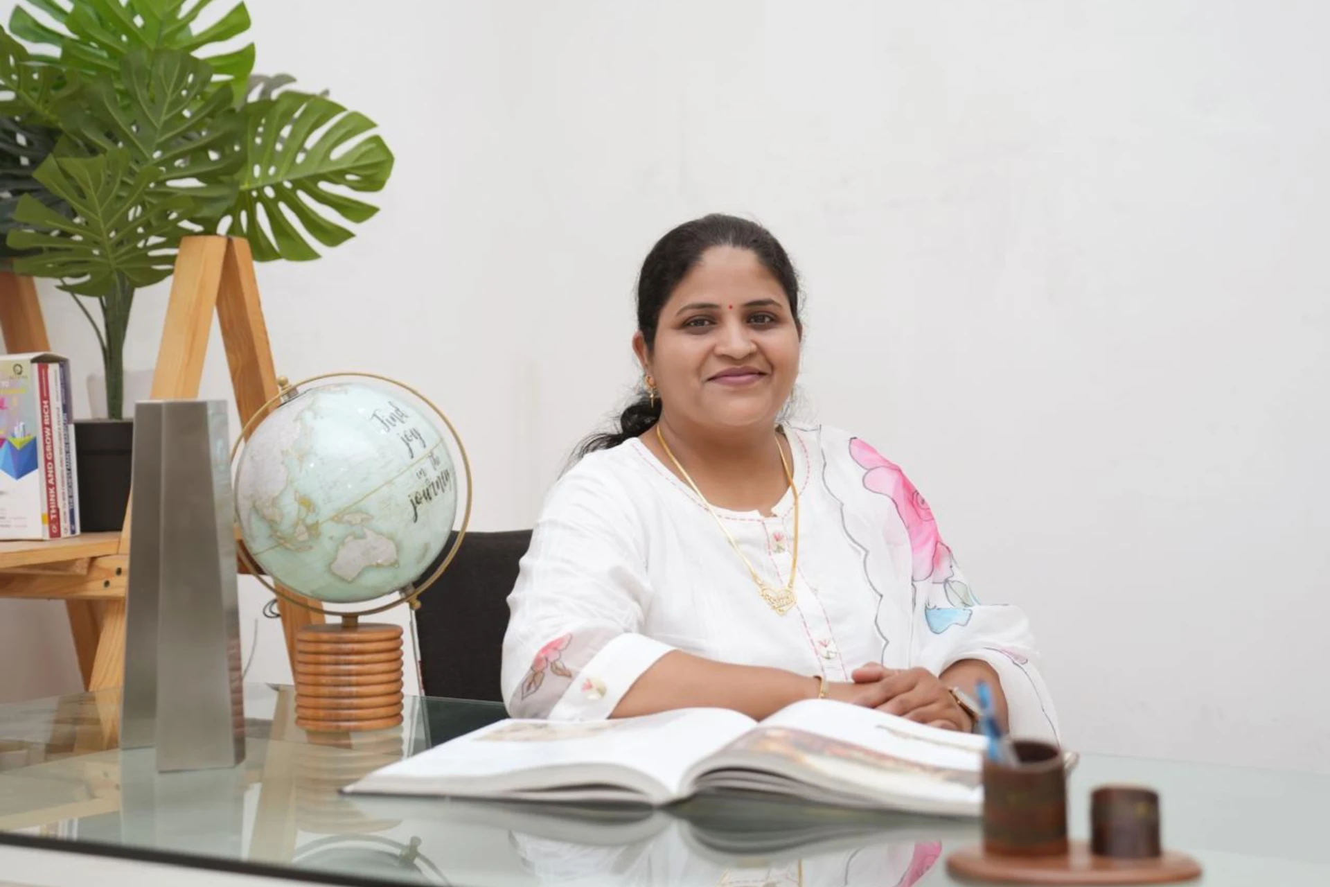 Rupali Satish Gundamwar, Founder of Universe Formulations, at her desk