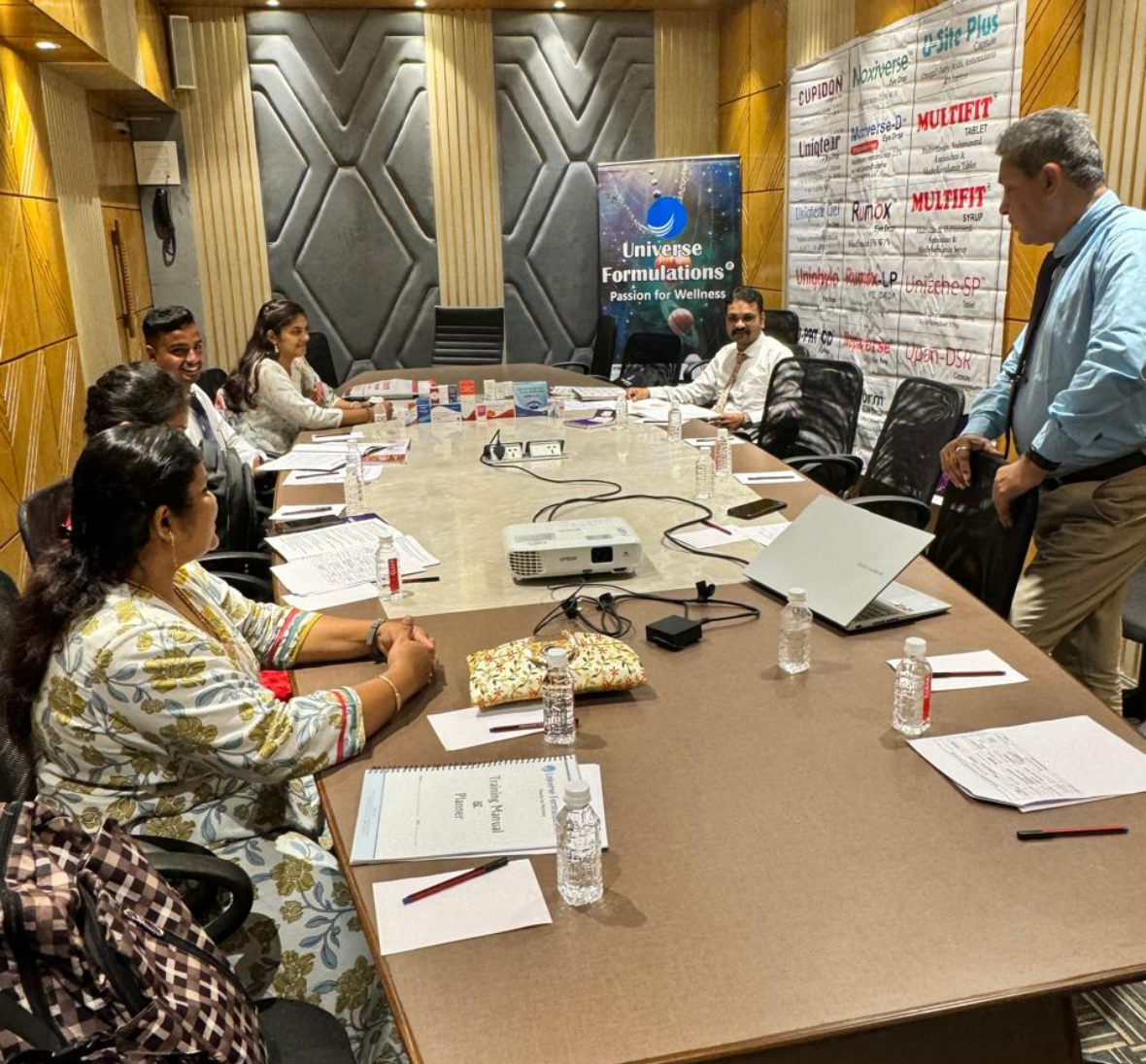 Universe Formulations team during an internal training session