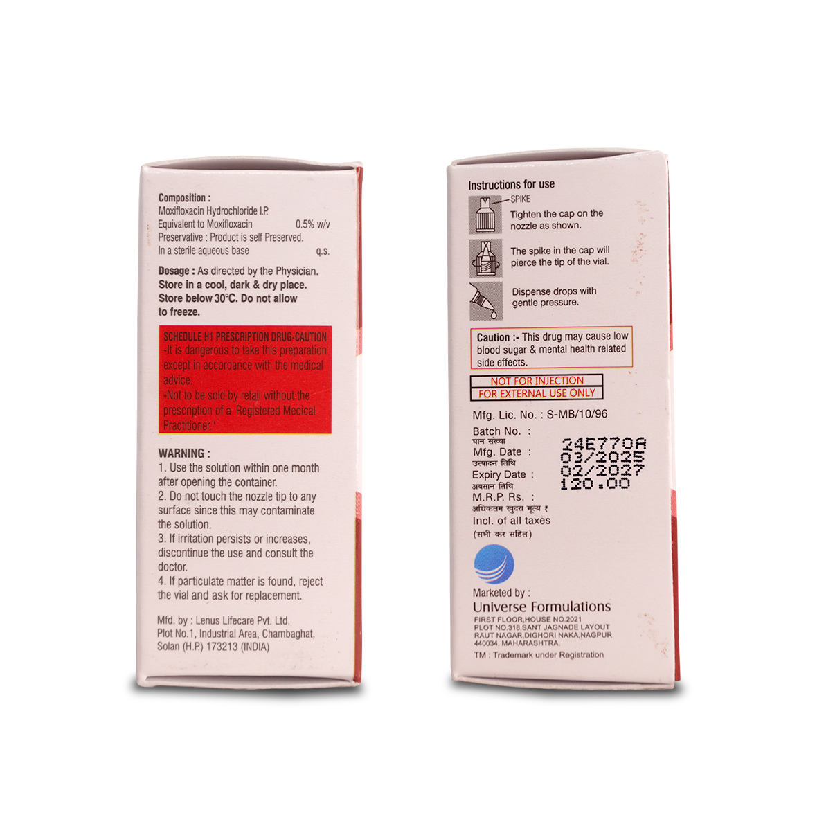 Moxiverse Moxifloxacin Antibiotic Drop